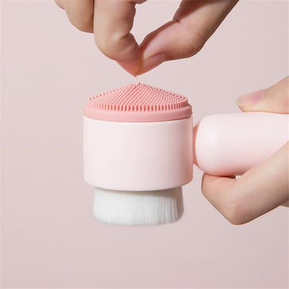 Portable Double Side Silicone Facial Cleanser Brush Soft Hair Face Massage Washing Brush Blackhead Remover Skin Care Tool 20#42 eprolo