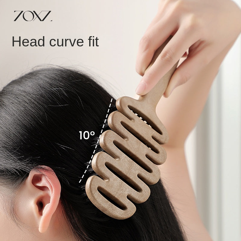 Songta Bristle Protection de cheveux Peigne peigneux Pig Bristle Songta Peigt Massage Head Antistatic Hair Matin Peigt Raising