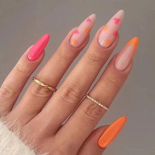 Parches de manicura terminados, uñas para usar, parches de manicura en forma de gota,