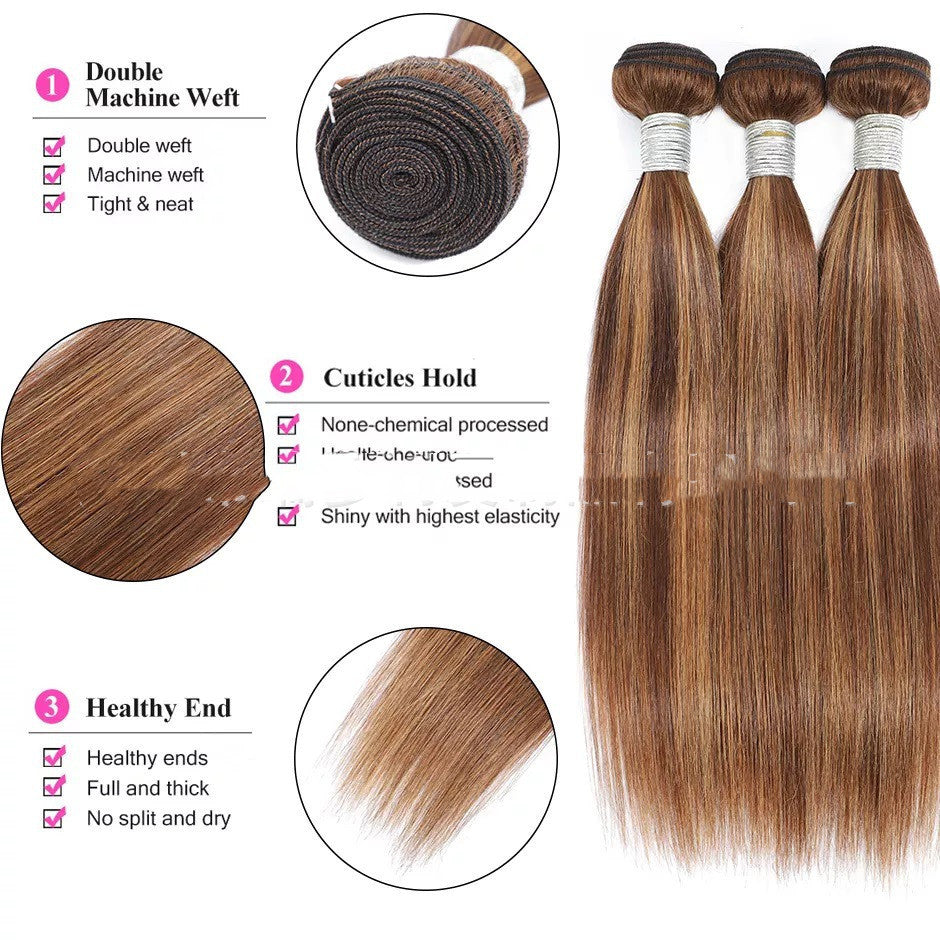 Pack de Tissage pour Perruques Humaines HAIR- Qualité 8A Piano Couleur