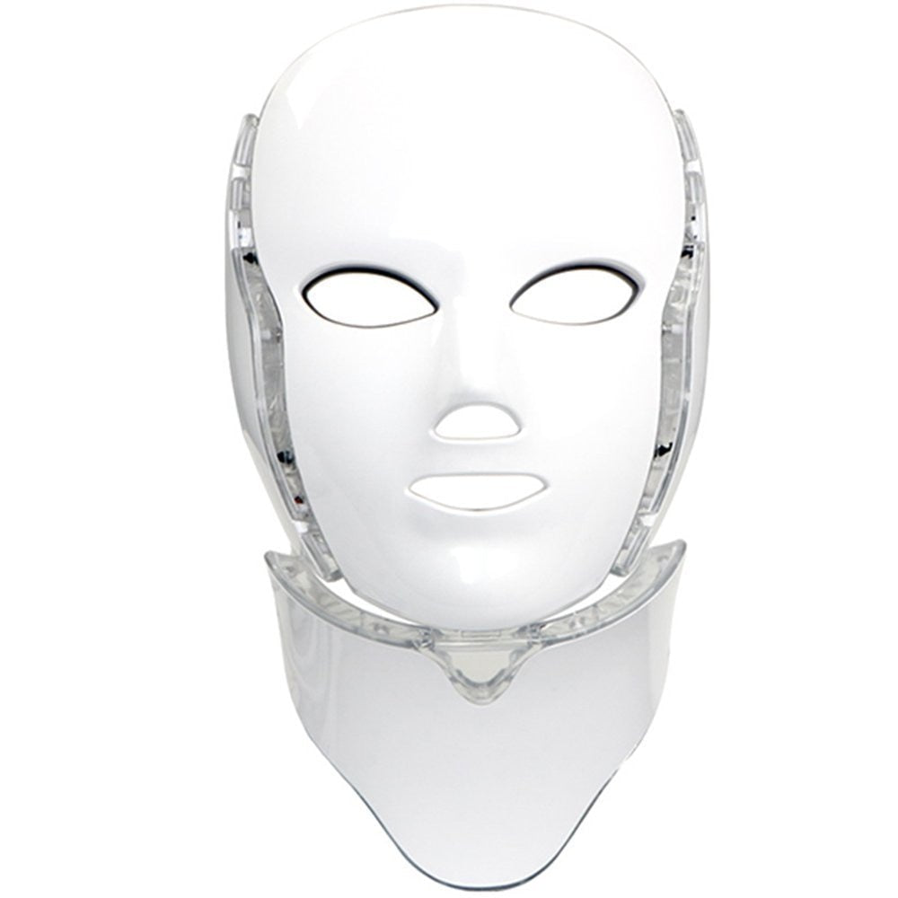 7 Color Photon LED Facial Neck Mask For Skin Rejuvenation, Acne, Pore, Anti-Aging Beauty Light Therapy Light For Home Use eprolo