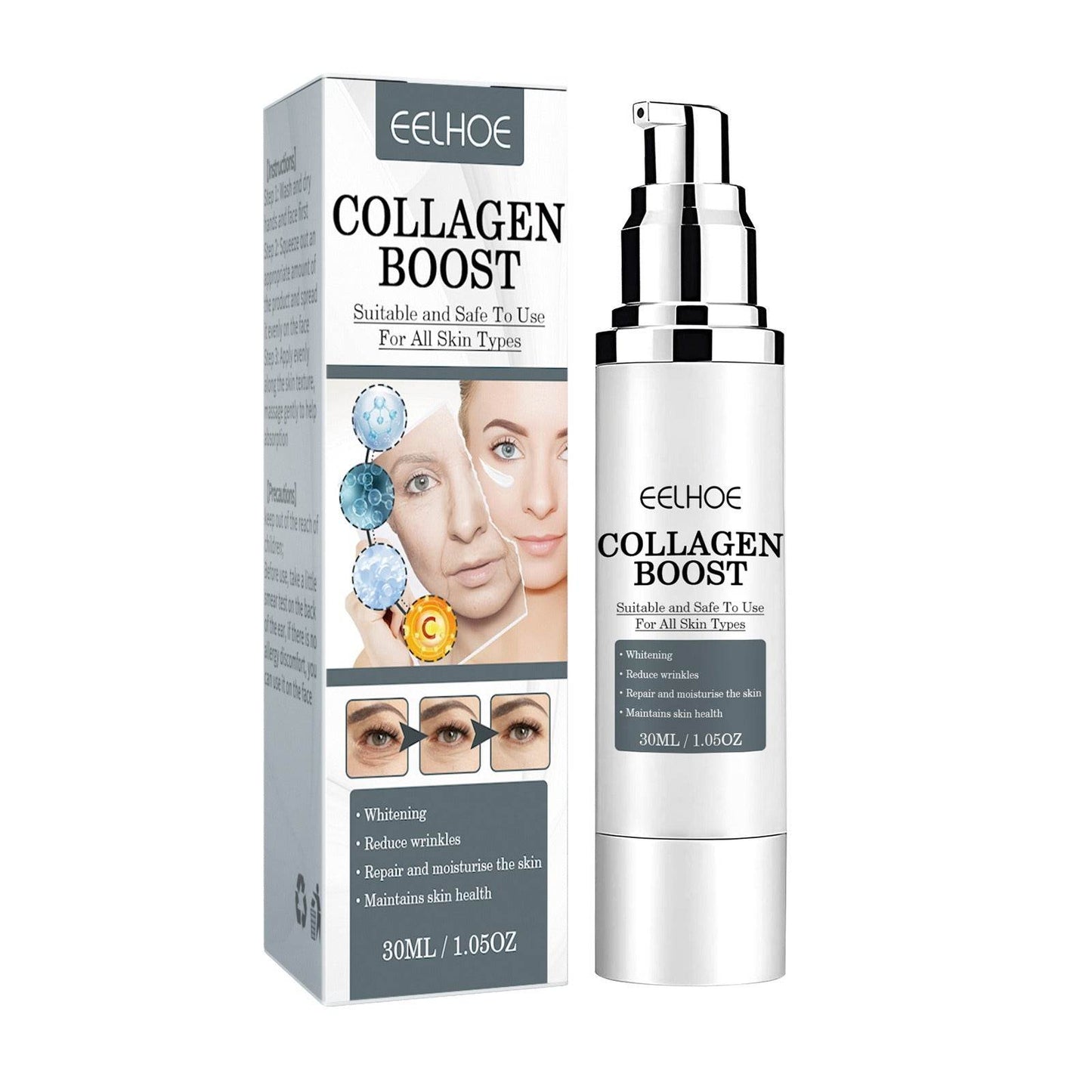 EELHOE Collagen Anti Wrinkle Cream Collagen Is Reconstituted Against Aging To Weaken Fine Lines Moisturize And Tighten Skin - Afrotix