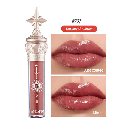 HANDAIYAN  Lip Gloss Lipstick Water Gloss Film Mirror Lip Glaze Glass Lip Gloss Moisturizing Lasting And Not Easy To Fade eprolo