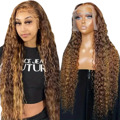 P427 13x6 Water Wave Lace Front Human Hair Wigs Afrotix