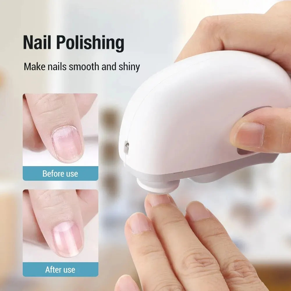 2 In 1 Electric Nail Clippers Manicure Anti-Splash Nail Trimmer For Baby Finger Toe Scissors Pedicure Thick Nails Cutter Tools eprolo
