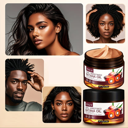 2pcs Batana Huile Capillaire Après-Shampoing, Hydratant Cuir Chevelu - Masque Cheveux, Adoucit, Fait Briller et Nourrit Tous Types de Cheveux pour des Cheveux Lisses et Soyeux - Formule Douce et Non Graisse Convient à un Usage Quotidien Afrotix