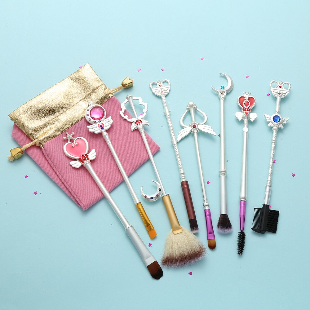 8 Sailor Moon Makeup Brushes Anime Periphery Birthday Holiday Gifts eprolo