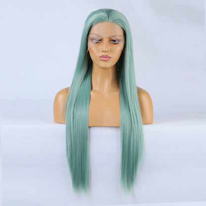 Wig Front Big Lace Ladies Chemical Fiber Wig Headgear Lace Wigs Long Straight Hair eprolo