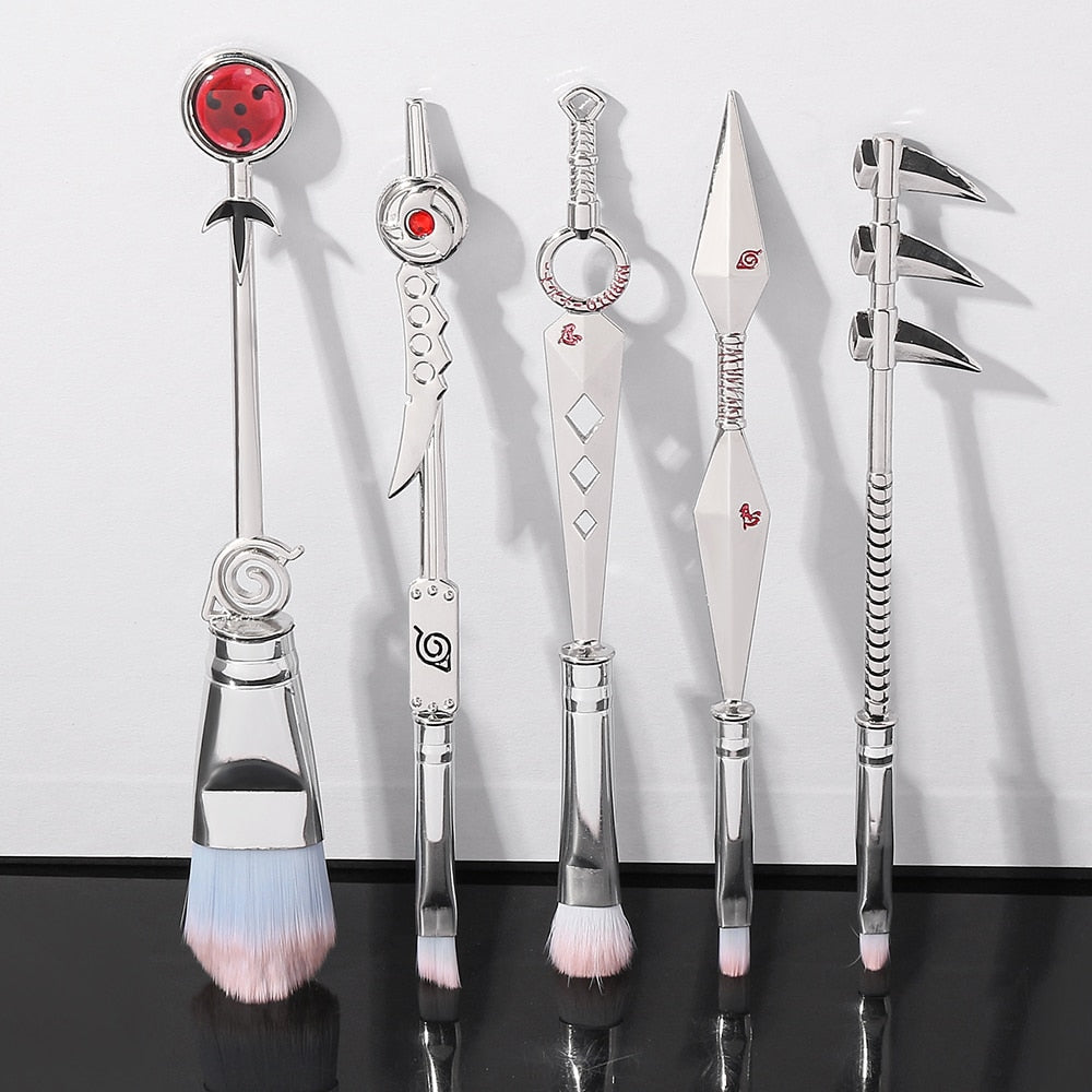 Hot Cosplay Naruto Makeup Brushes Set Sharingan Symbal Powder Foundation Blush Blending Eye shadow Lip Cosmetic Pincel Maquiagem eprolo