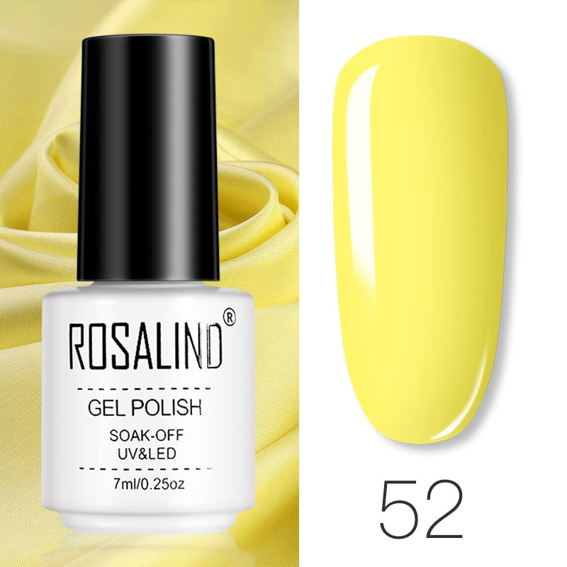 ROSALIND Gel Polish Set Manicure for Nails Semi Permanent Vernis top coat UV LED Gel Varnish Soak Off Nail Art Gel Nail Polish eprolo