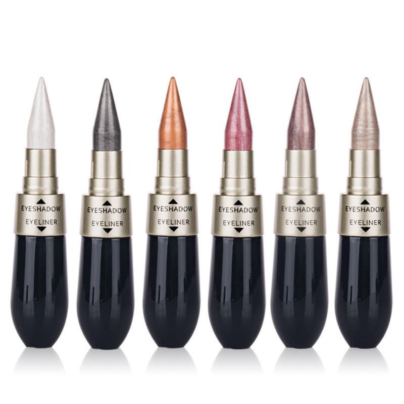 Creative Double-end Eyeshadow Black Eyeliner Pencil Waterproof 6 Colors Pigment Shimmer Glitter Smokey Eye Makeup Tool HOT TSLM2 eprolo