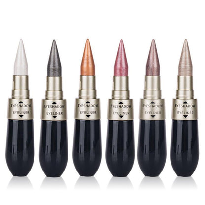 Creative Double-end Eyeshadow Black Eyeliner Pencil Waterproof 6 Colors Pigment Shimmer Glitter Smokey Eye Makeup Tool HOT TSLM2 eprolo