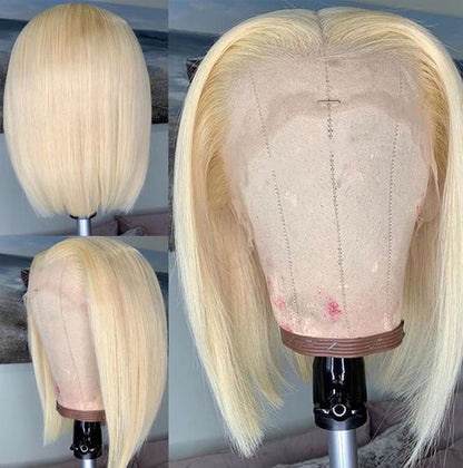 Hand Groove 13*2.5 Chemical Fiber Front Lace Wig Headgear 613# Wave Hair Natural Straight Hairline Wig eprolo