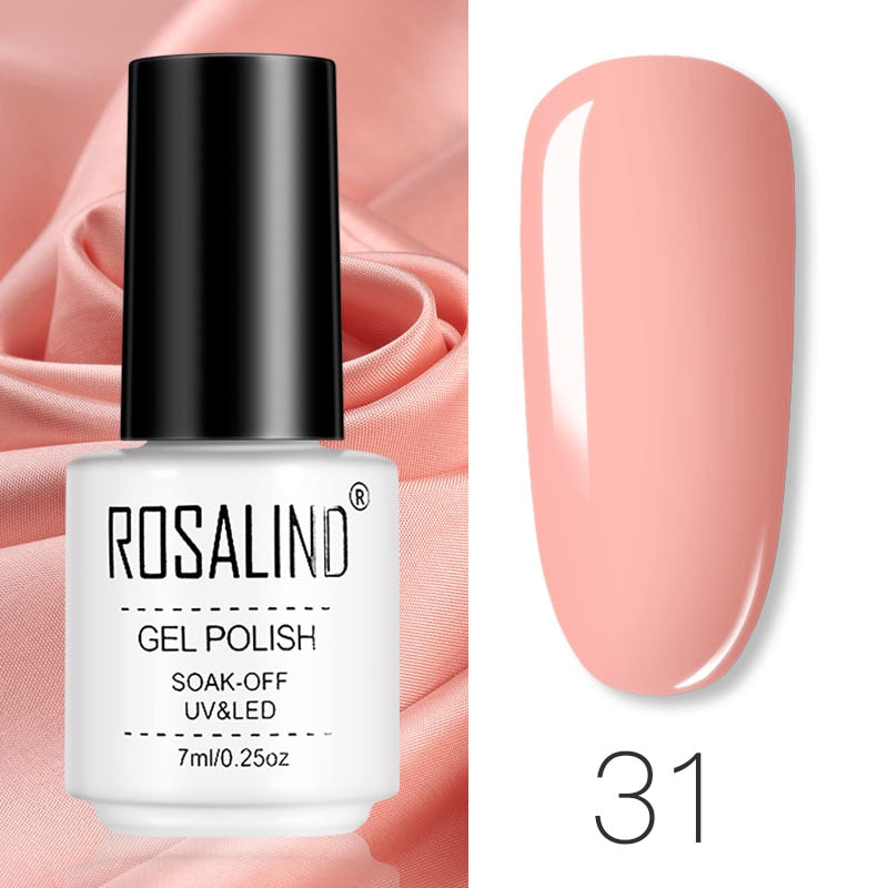 ROSALIND Gel Polish Set Manicure for Nails Semi Permanent Vernis top coat UV LED Gel Varnish Soak Off Nail Art Gel Nail Polish eprolo