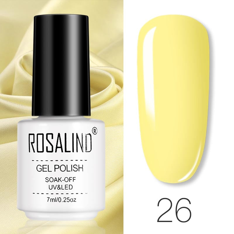 ROSALIND Gel Polish Set Manicure for Nails Semi Permanent Vernis top coat UV LED Gel Varnish Soak Off Nail Art Gel Nail Polish eprolo