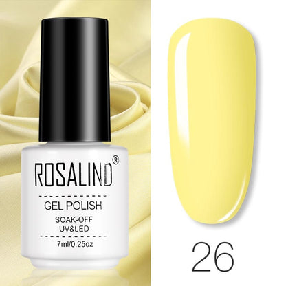 ROSALIND Gel Polish Set Manicure for Nails Semi Permanent Vernis top coat UV LED Gel Varnish Soak Off Nail Art Gel Nail Polish eprolo