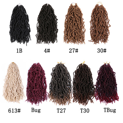 Wigs Tadpole Curve Nu Locs Earthworm Curve Crochet Chemical Fiber Hair Dirty Braid eprolo