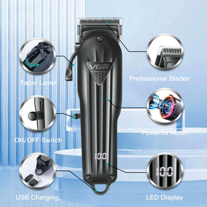 Electric Hair Clipper Fine Adjustment Gradual Change Electric Hair Salon Usb Rechargeable Household Electric Hair Clipper - Afrotix