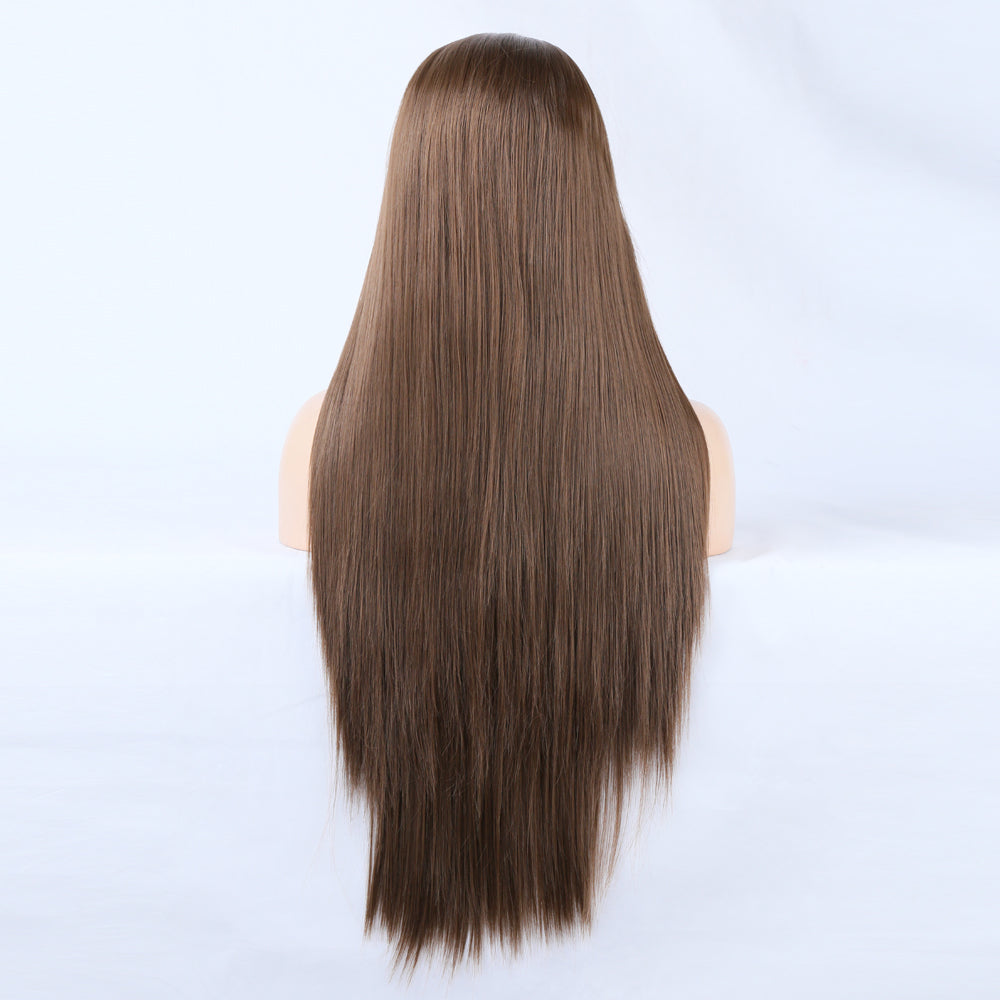 Wig Ladies Wig Front Lace Large Lace Ladies Chemical Fiber Wig Headgear Lace wigs Long Straight Hair eprolo