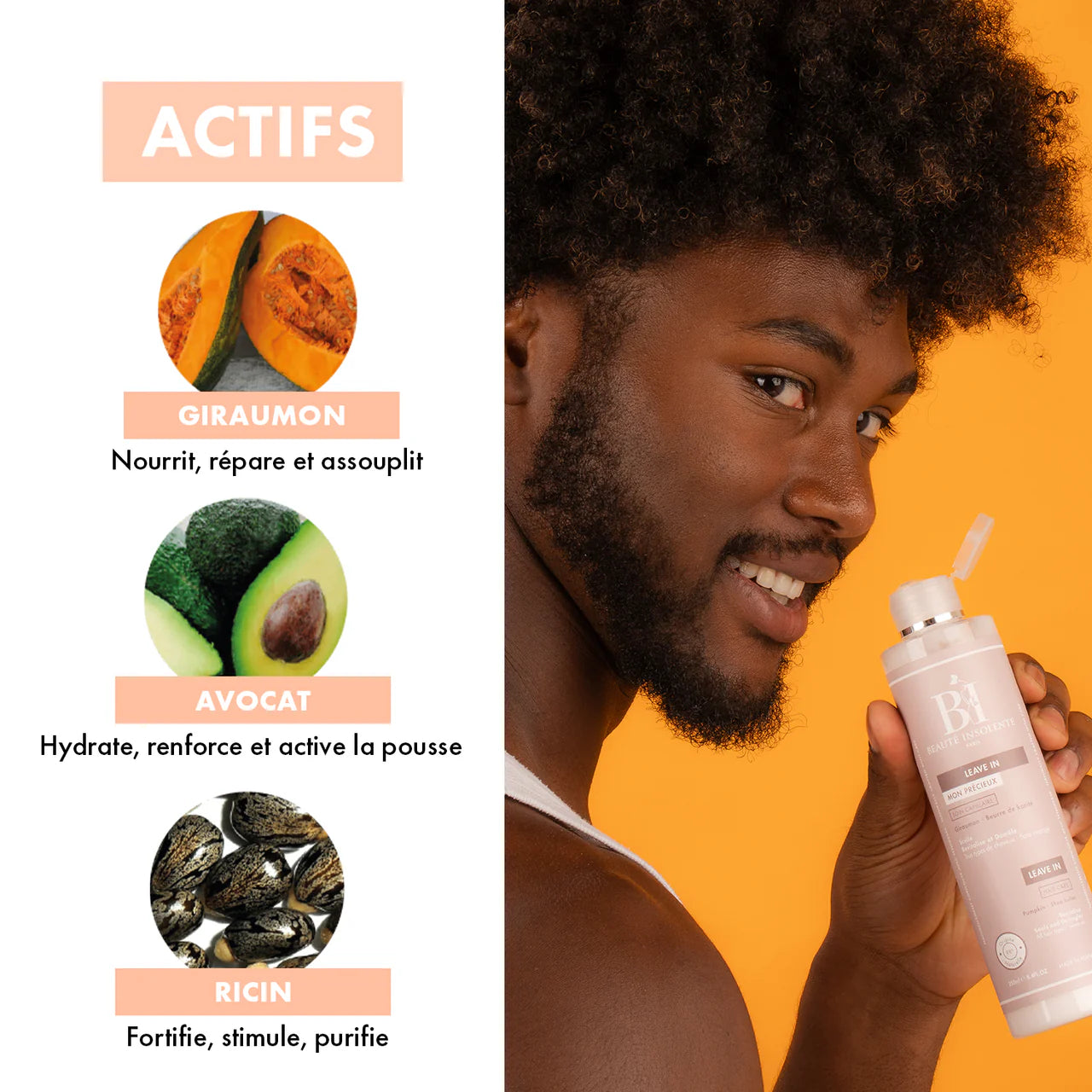 Leave-in hydratant & démêlant GIRAUMON & KARITE 250ml - Afrotix #