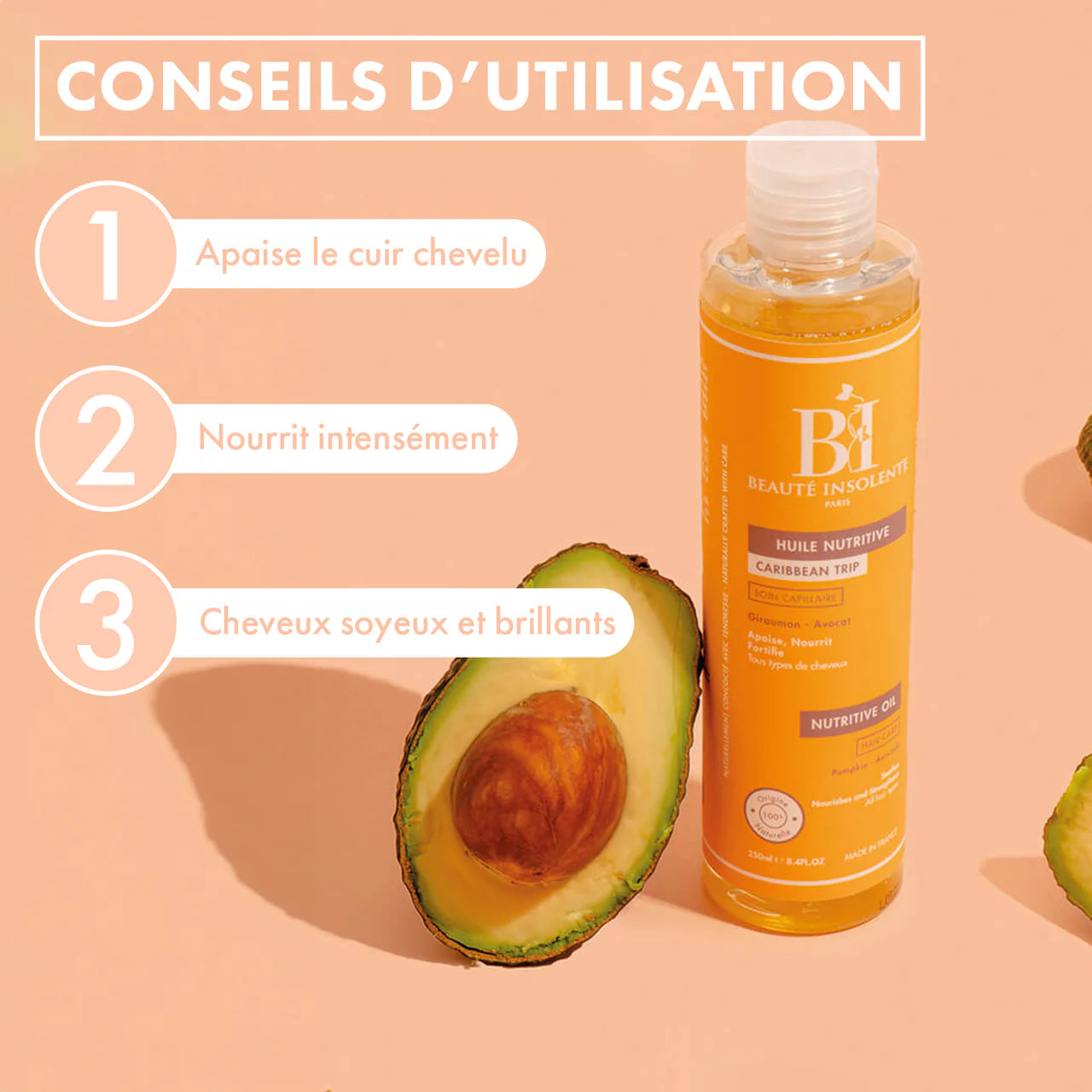 HUILE NUTRITIVE 250ML I 100% d'origine naturelle - Afrotix #