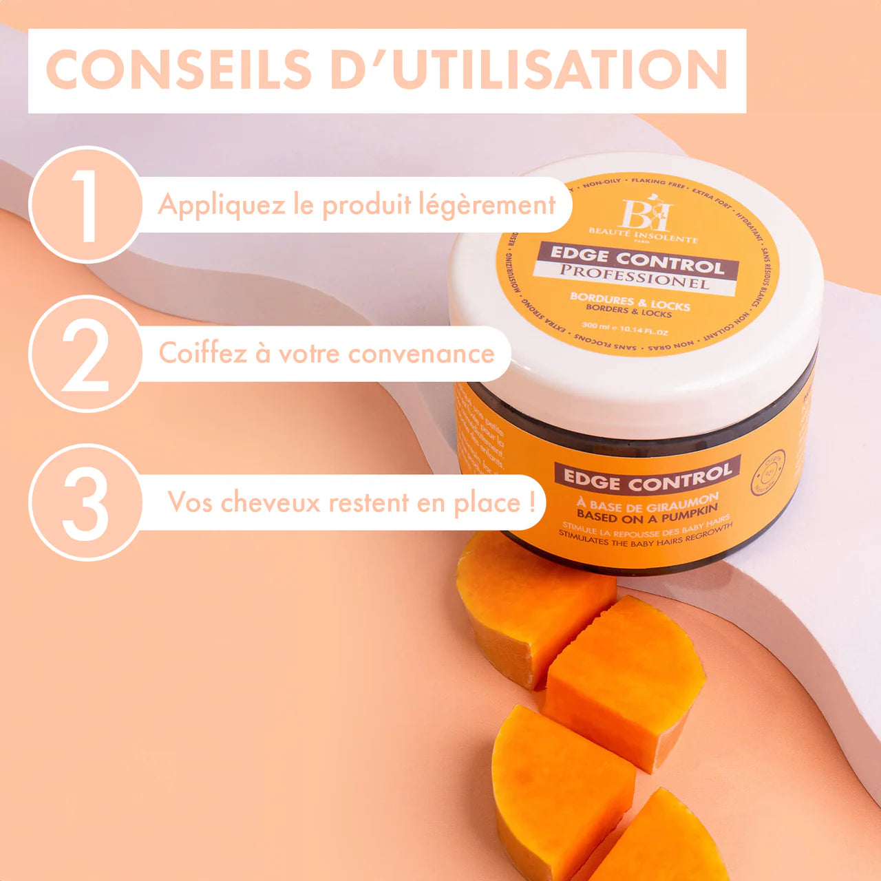 Gel de bordure HYDRATANT/EDGE CONTROL au Giraumon 100ml - Afrotix #