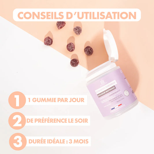 Gummies croissance capillaire Douceur Matinale 84g (cure 1 mois) - Afrotix #