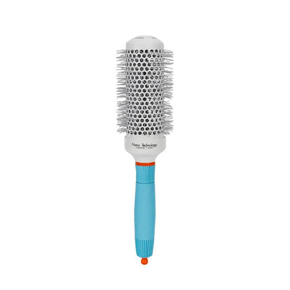 Brosse à Cheveux Professionnelle Ronde Bleue – Brosse Céramique Ionique pour Coiffure Salon - Afrotix
