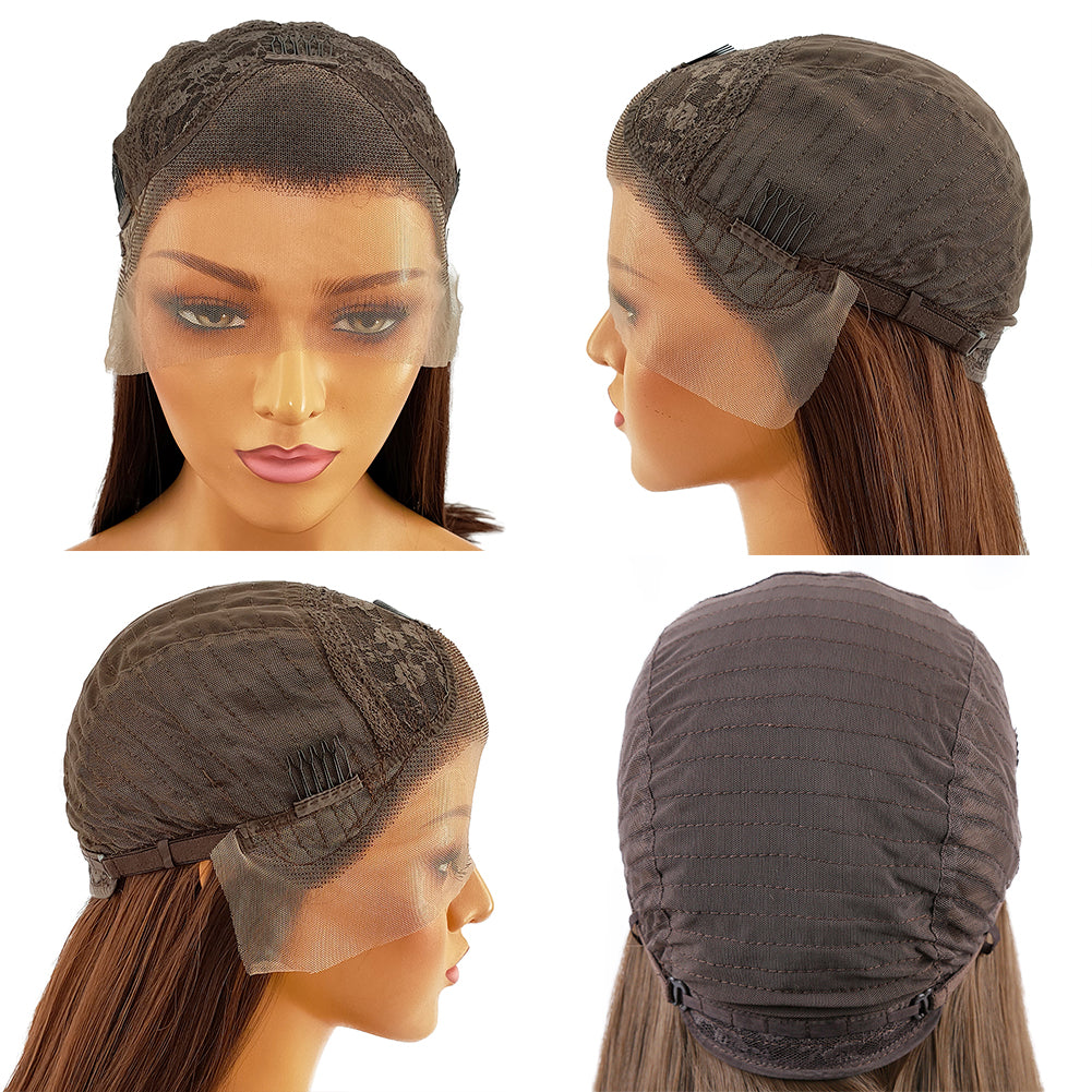 Green Wig - Natural Realistic Long Straight Hair