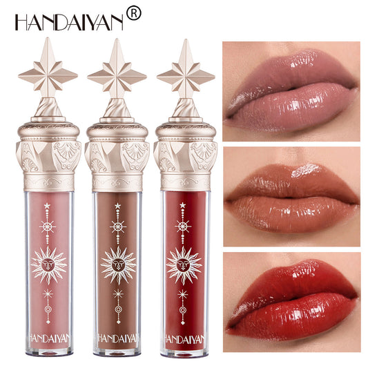 HANDAIYAN  Lip Gloss Lipstick Water Gloss Film Mirror Lip Glaze Glass Lip Gloss Moisturizing Lasting And Not Easy To Fade eprolo