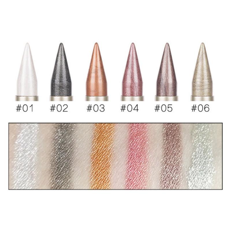 Creative Double-end Eyeshadow Black Eyeliner Pencil Waterproof 6 Colors Pigment Shimmer Glitter Smokey Eye Makeup Tool HOT TSLM2 eprolo