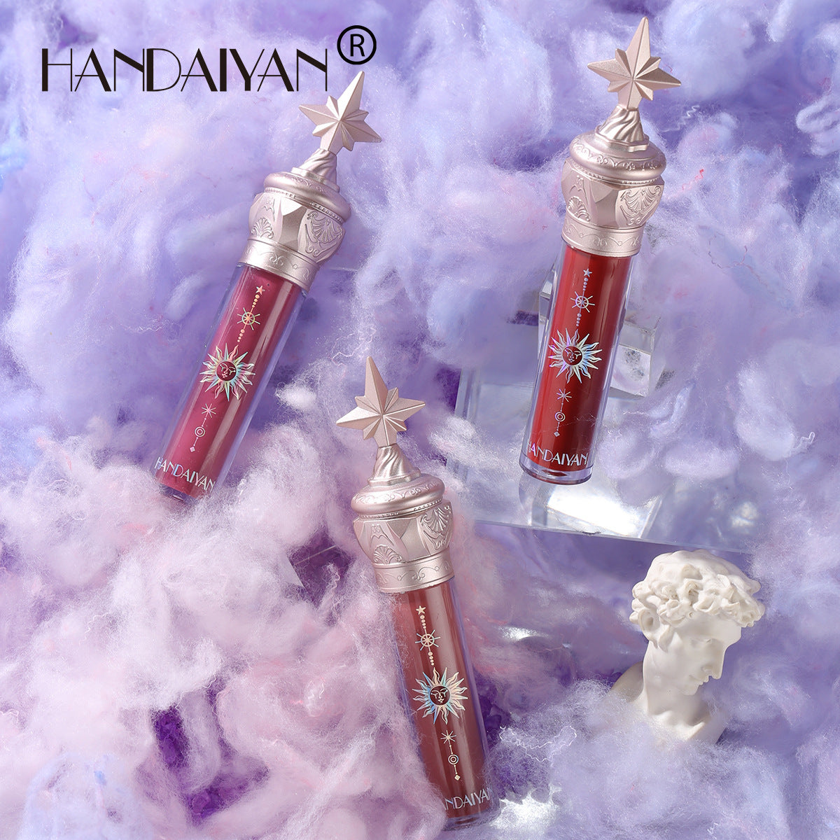 HANDAIYAN  Lip Gloss Lipstick Water Gloss Film Mirror Lip Glaze Glass Lip Gloss Moisturizing Lasting And Not Easy To Fade eprolo