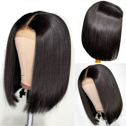 Perruque Front Lace en Fibre Chimique - Cheveux Naturels - BOB Moyen pour Femmes Noires - Afrotix