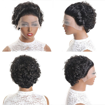 Perruque Front Lace - Coupe Courte Pixie - Cheveux 100 % Naturels