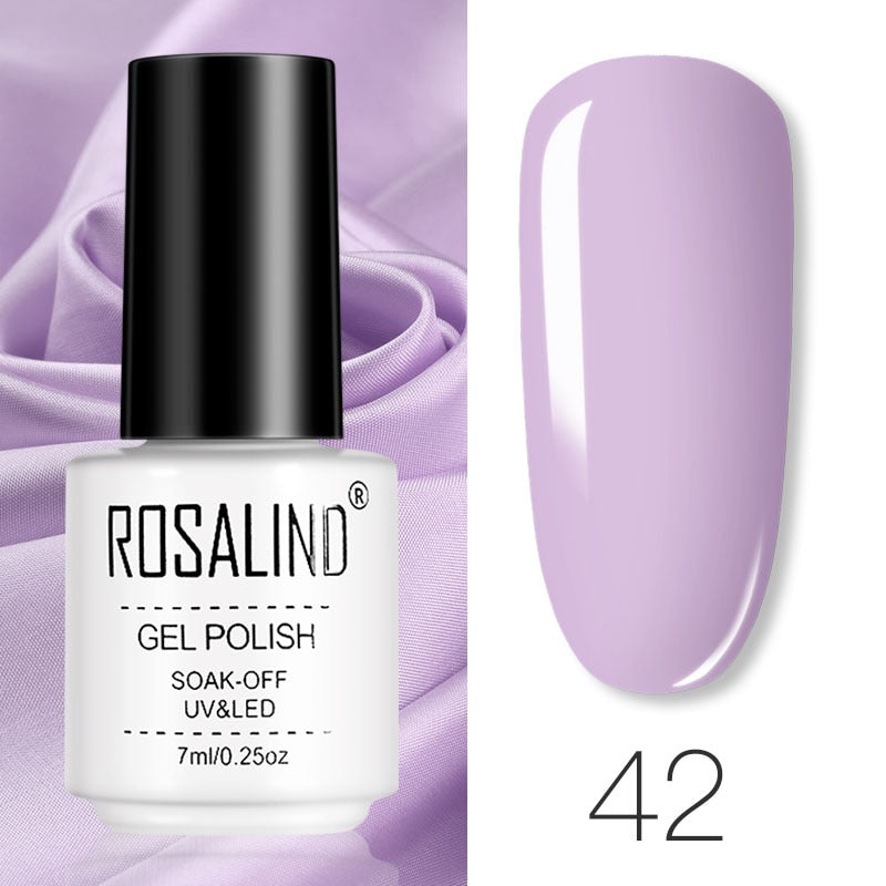 ROSALIND Gel Polish Set Manicure for Nails Semi Permanent Vernis top coat UV LED Gel Varnish Soak Off Nail Art Gel Nail Polish eprolo