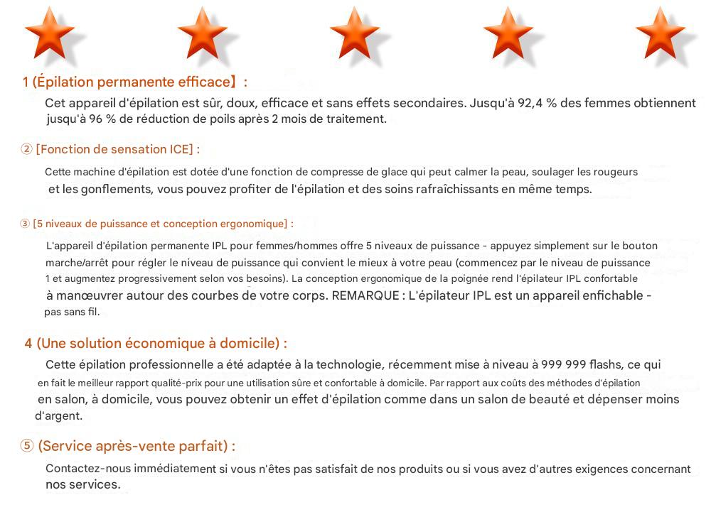 Appareil d'Épilation Laser à Main pour Femmes - Dispositif d'Épilation à Domicile IPL, Photorajeunissement, Épilation Sans Douleur,