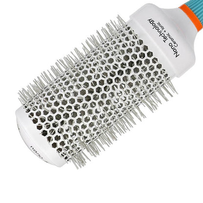 Brosse à Cheveux Professionnelle Ronde Bleue – Brosse Céramique Ionique pour Coiffure Salon - Afrotix