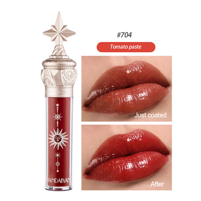 HANDAIYAN  Lip Gloss Lipstick Water Gloss Film Mirror Lip Glaze Glass Lip Gloss Moisturizing Lasting And Not Easy To Fade eprolo