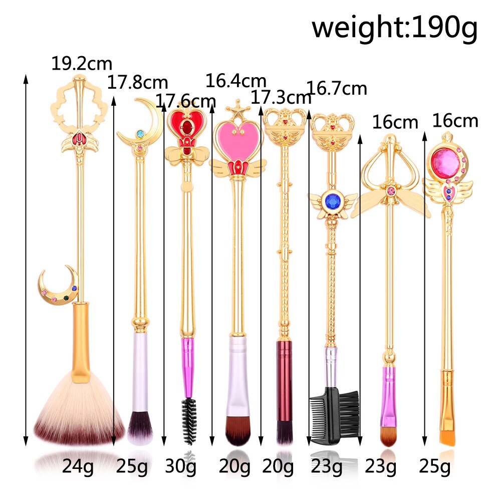8 Sailor Moon Makeup Brushes Anime Periphery Birthday Holiday Gifts eprolo