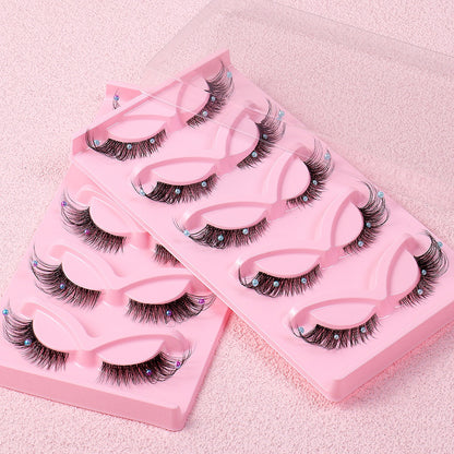 Pestañas postizas transparentes 3D CMAYOME: estilo ojo de gato con alas de zorro