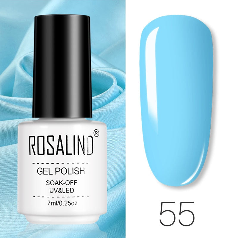 ROSALIND Gel Polish Set Manicure for Nails Semi Permanent Vernis top coat UV LED Gel Varnish Soak Off Nail Art Gel Nail Polish eprolo