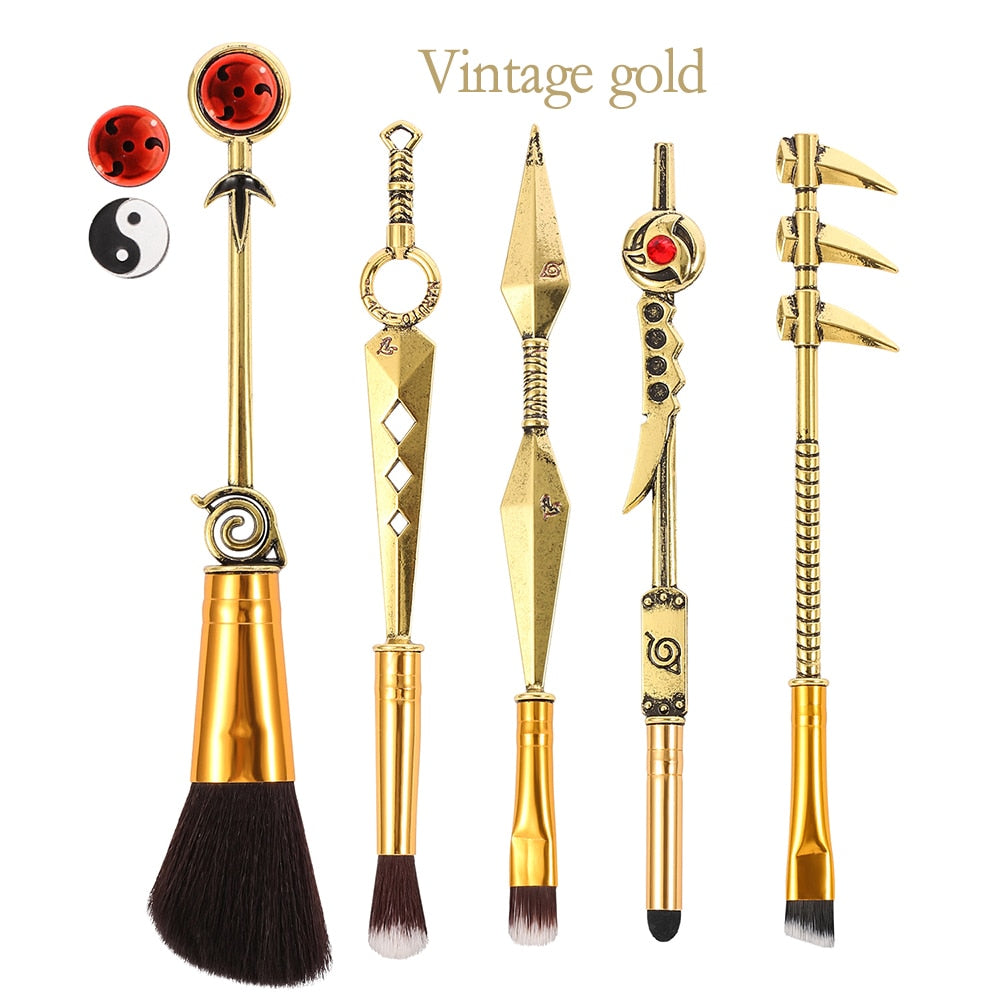 Hot Cosplay Naruto Makeup Brushes Set Sharingan Symbal Powder Foundation Blush Blending Eye shadow Lip Cosmetic Pincel Maquiagem eprolo