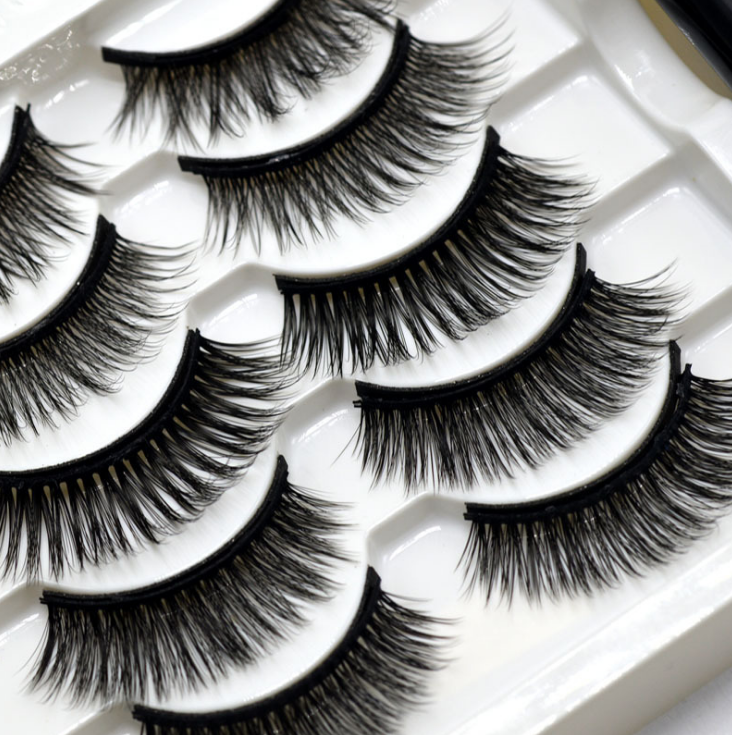 5pairs Magnet Eyelash Magnetic Liquid Eyeliner& Magnetic False Eyelashes & Tweezer Set Waterproof Long Lasting Eyelash Extension eprolo