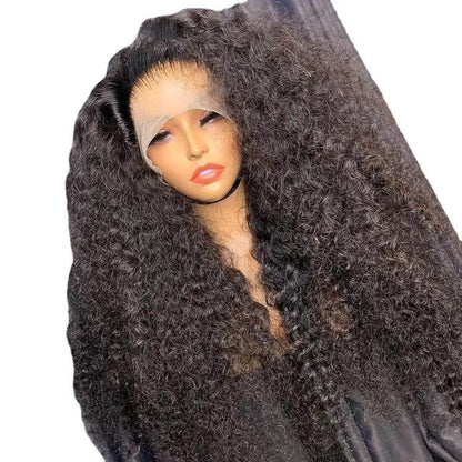 Front Lace Small Curly Wig Headgear 13*4 Mixed Human - Afrotix
