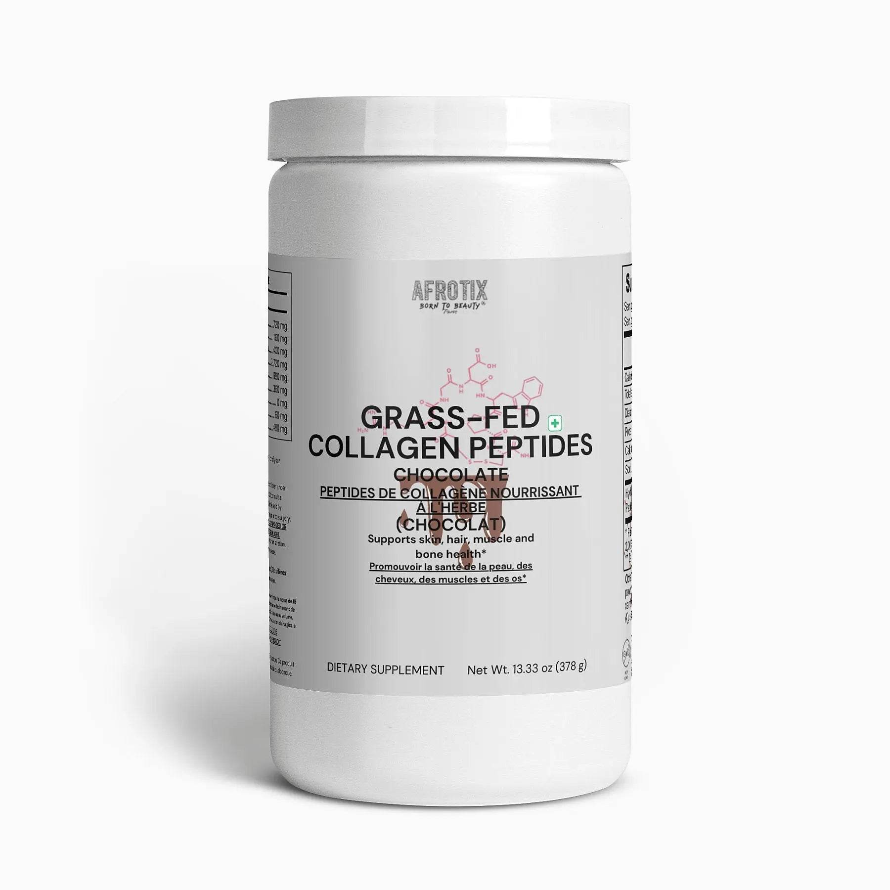Grass-Fed Collagen Peptides Powder (Chocolate) - Afrotix