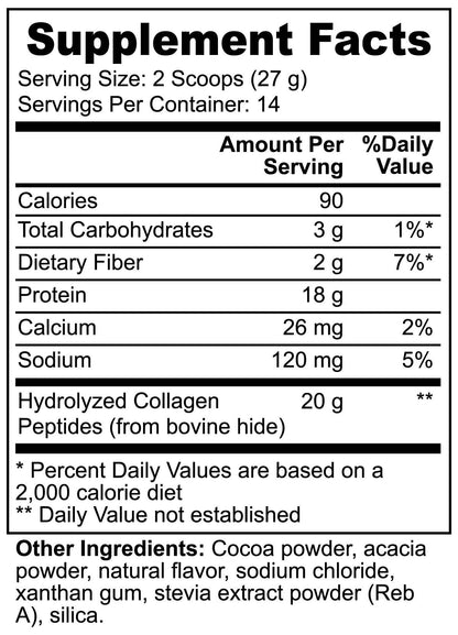 Grass-Fed Collagen Peptides Powder (Chocolate) - Afrotix