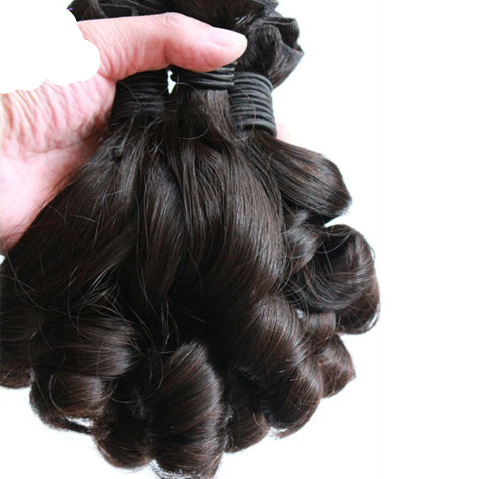 Brésiliens Remy bouclés et rebondissants, double tissage
