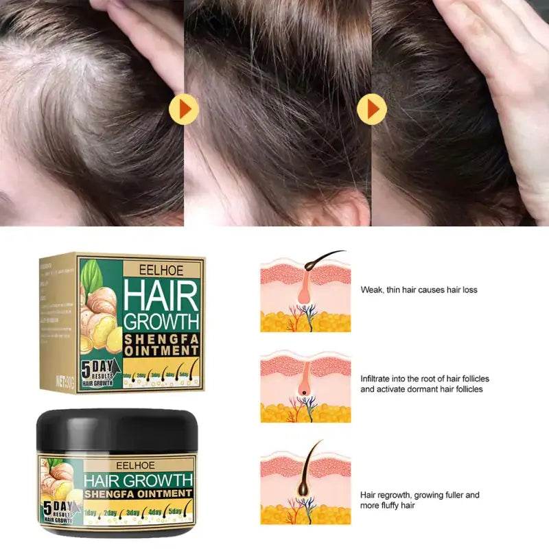 Hair Growth Cream Ointment Moisturizing Scalp Massage Hair - Afrotix