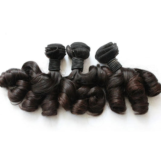 Brésiliens Remy bouclés et rebondissants, double tissage