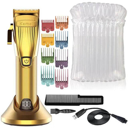 Kemei Professional Hair Trimmer For Men Electric Shaver Beard & Hair Clipper Rechargeable Haircut Machine For Barber Salon Home - Afrotix
